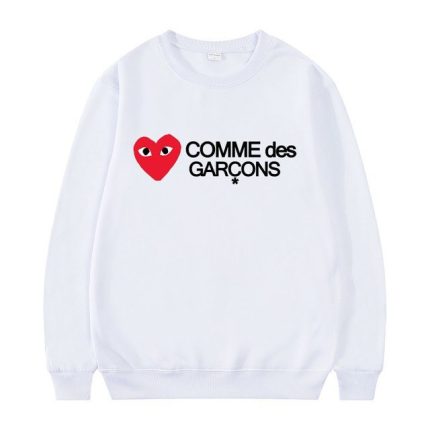Comme Des Garcons Letter Logo Sweatshirt White