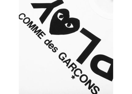 CDG Play Inverted Text T-Shirt White