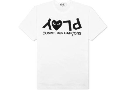 CDG Play Inverted Text T-Shirt White